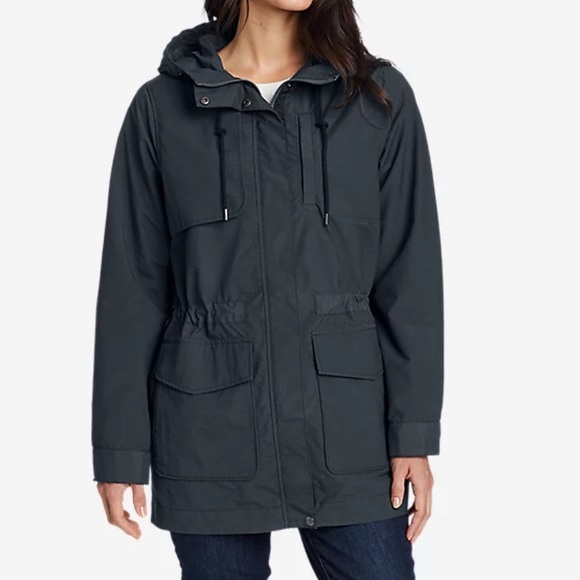 Eddie Bauer Trekker Trench (Black) - Picture 1 of 5